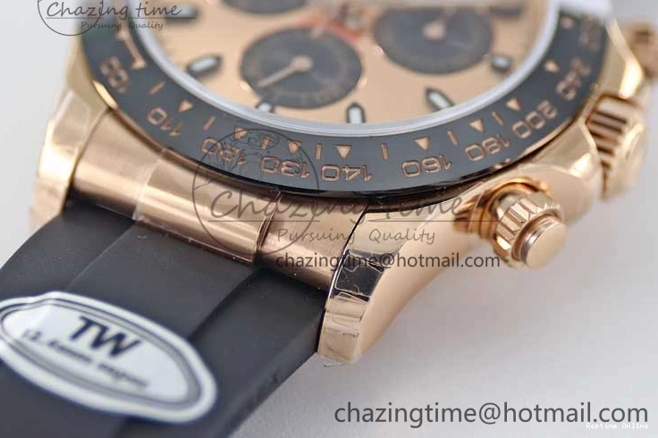 0202 WrinkleFree Daytona 116515 RG TWF 1:1 Best Edition 904L Steel RG Black Dial on Oysterflex Strap A 2417